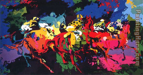 The Race painting - Leroy Neiman The Race art painting